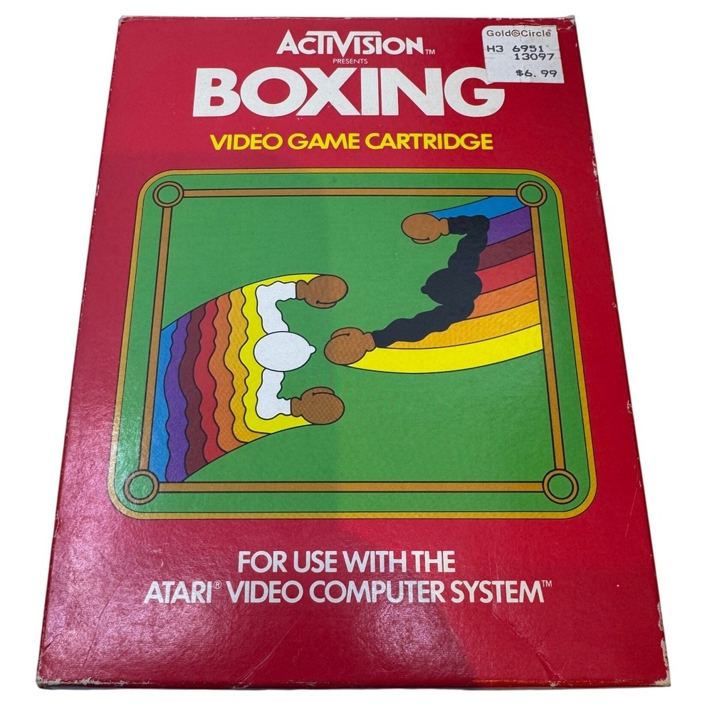 Activision Boxing Atari 2600 Video Game Cartridge AG-002 with Box and Manual